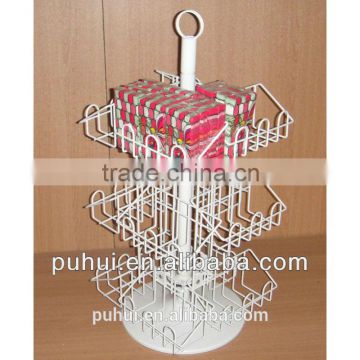 counter top spinning tissue display rack from china factory
