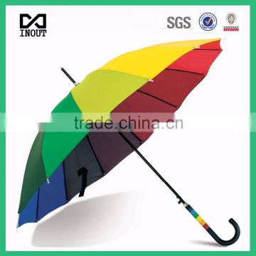 advertising 23" stick xiamen rainbow umbrella