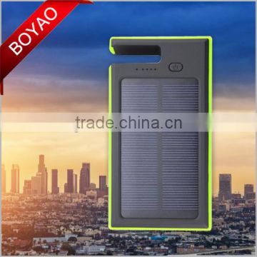 2016 high quality dual USB 5V 2A portable waterproof solar power bank 10000mah for iphone for samsung