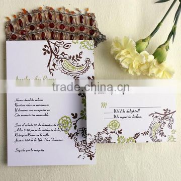 Romantic Elegant wedding invitation card printing