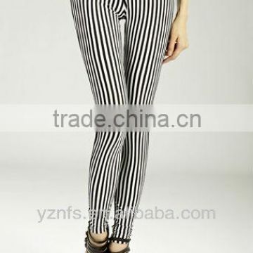 Beautiful Korean soft printing stripe leggings for girl's