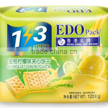 EDO Pack Small Package 1/3 Soda Sandwich Biscuit(Kumquat Lemon fla)