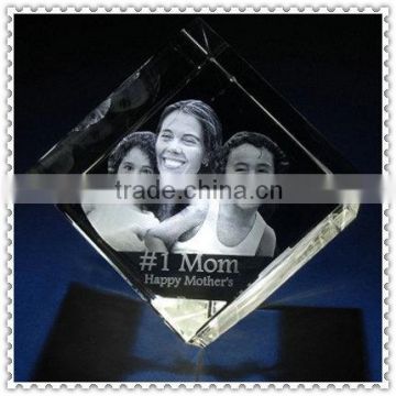 Personality 3D Laser Crystal Photo Cube For Family Gifts