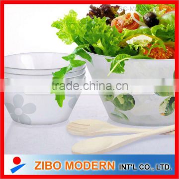 Round Glass Jar for food/glassware/plastic salad bowl