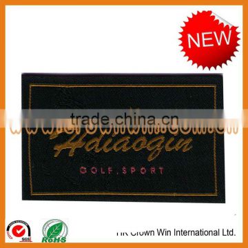 wholesale custom black woven label woven loop fold label