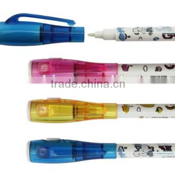 customer design barrel UV light invisible ink pen ideal for promotion