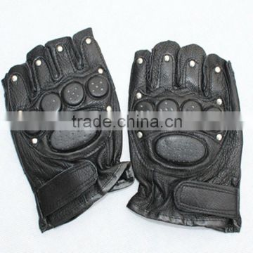 2015 new season Half refers design with rivet dashing leather gloves