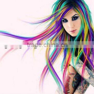 Long straight colorful hair extension LSC