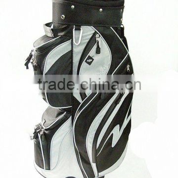 nylon golf cart bag with cooler pocket