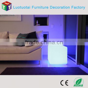 illuminated furniture light up plastic various size led cube chair