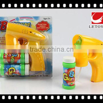 factory supply solid color bubble gun with 2 bottles bubble water