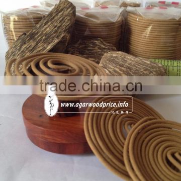 Agarwood incense coils - Natural color brown of agarwood - used in sacred ceremonies to show our ancestors and God respect