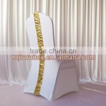 Spandex Chair Cover - Elegance Lycra Chair Cover With Metalic Pleat For Wedding Events