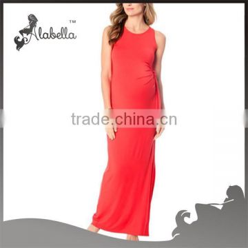 2015 sexy red pregnant long dress