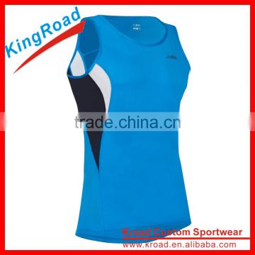 Kroad Custom mens singlets gym, comfortable and wicking mositure running tanks