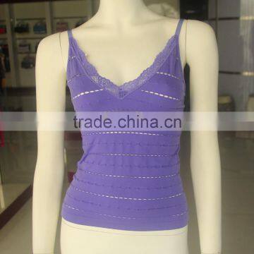 high quality women camisole lace ladies camisole with hole line