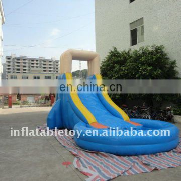 Inflatable slide and pool
