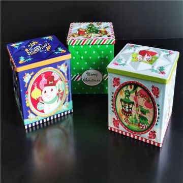 Biscuit Cookie / Tea Floral Flat Box Arched Gift Tin