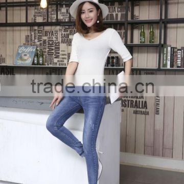 women washed tight jeans legging pants