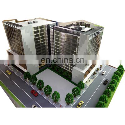Acrylic high rise building model maker, White scale house model