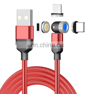 Magnetic charge cable 540 degree phone charge usb cable