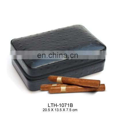 Custom PU genuine leather humidor bag travel case bag humidor cigar box cigar set