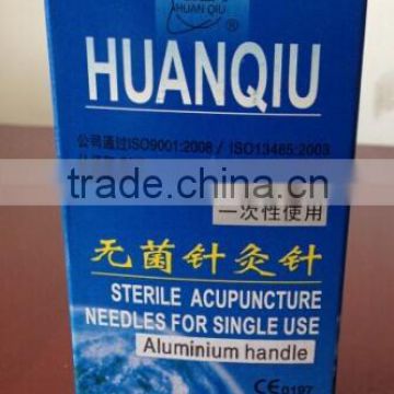 Aluminum handle acupuncture needles