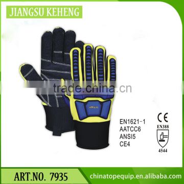 Impact Protective Mechanic Gloves for Oil and Gas Industries, Gloves / Safety Gloves for Offshore / Gloves Oil Field