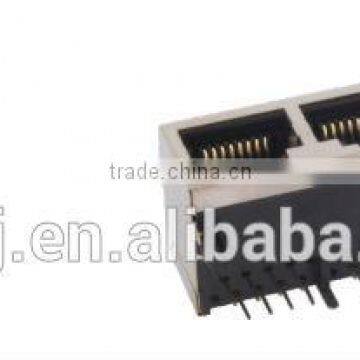 Multi-ports RJ45 pcb with shield socket