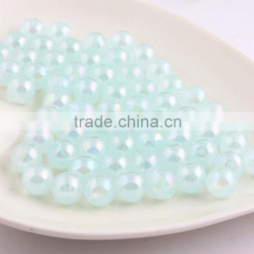 Mint Green Color 2016 New 6MM to 20MM Stock Round Acrylic Jelly AB Beads for Chunky Necklace Wholesales Jewelry Paypal accept