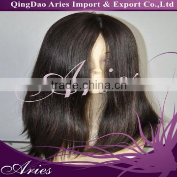 natural mongolian hair jewish wig ,best quality hair
