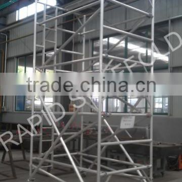 Aluminum scaffolding movable working tower