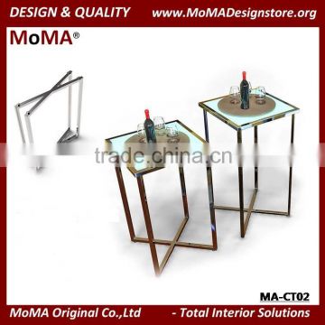MA-CT02 Banquet Furniture Square Stainless Steel Cocktail Table