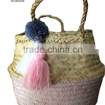 Shopping bag with wollen pompom- New style 2016