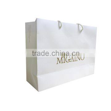 Elegant gold stamping advertising gift paper bag