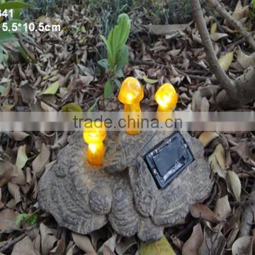 Resin mushroom solar lights for garden
