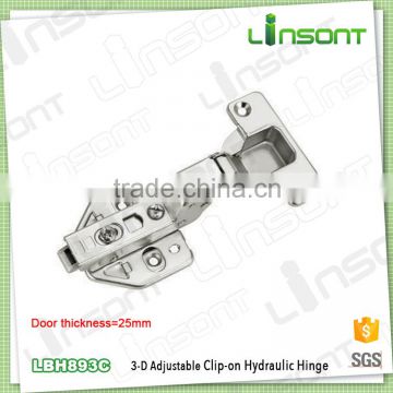 High quality 3-D adjustable hydraulic clip on rotating hinge hardware concealed hinge for thick door