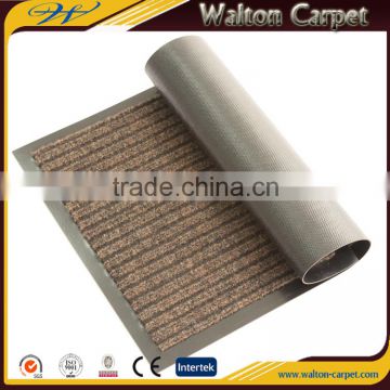 Dust control brown three fringe coarse fiber pvc backing nonwoven roll mat