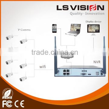 LS VISION onvif p2p ip camera ip camera hd wifi 8ch 960p plug and play wireless ip camera