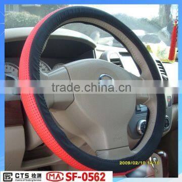 red color PVC/PU heated car steering wheel covers sale from manufacture