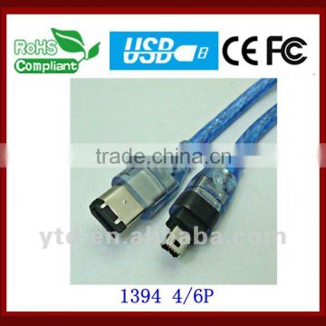 Blue color fire wire ieee1394 cable 4/6P