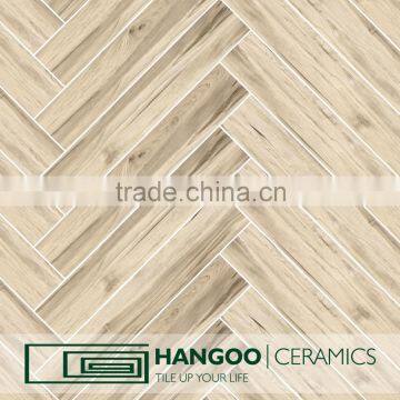 High Value European Style Wood Grain Brick Vitrified Bar Area Porcelain Tile