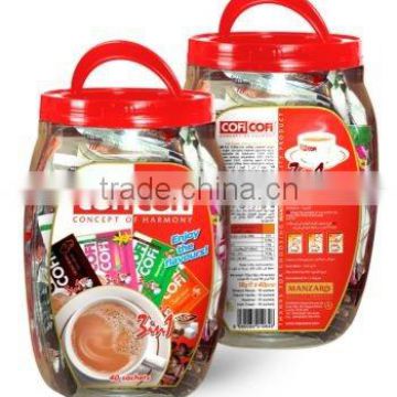 COFICOFI Mixed flavours in a plastic jar - coffeemix 3 in 1
