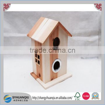 Europe Style Hot Sell Outdoor Double Hole Wooden Bird house CN