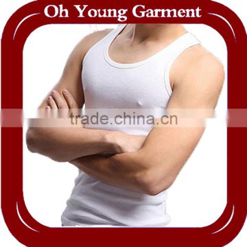 Hot selling mens white and black 100% cotton tank top cheap price