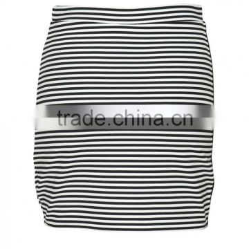 Wholesale China 2014 stripe mini ladies skirt wrapped with sexy fitted
