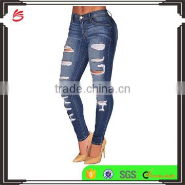 Sidefeel Women Casual ripped jeans women distressed skinny jeans