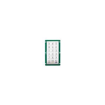 Vertical 18 Buttons Stainless Steel Metal Keypad With RS232 , USB 3 x 6 Keypad