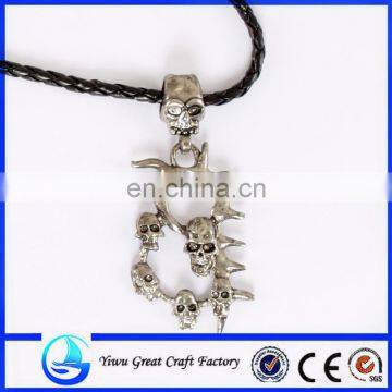 Fashion pirate Style Necklace, Cool Pirate Necklace With Skull Anchor Pendant