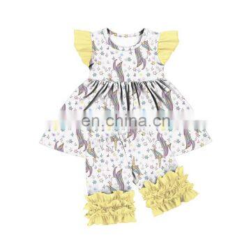 Girls Summer Outfit Baby Girl Ruffle Sets Kids Boutique Clothing